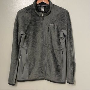 Patagonia Mens Long Sleeve Gray Polartec Thermal Fleece Full Zip Jacket M